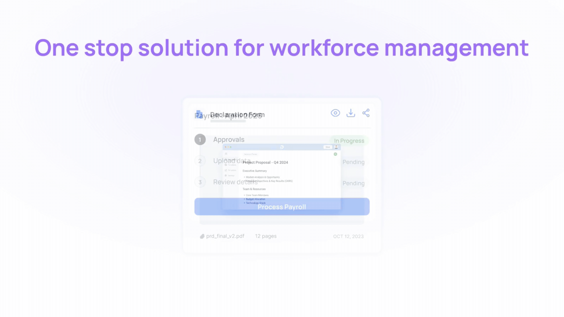 Workforce management demonstration